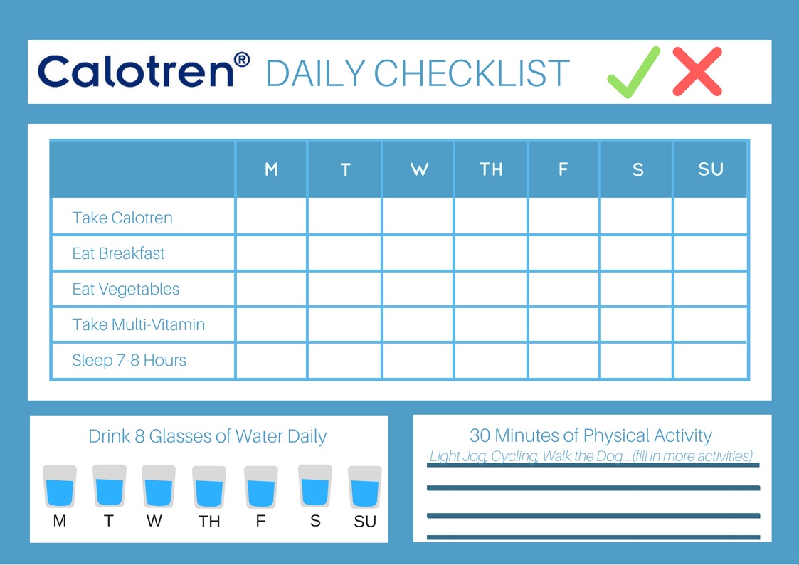 Calotren-Healthy-Weight-Loss-Daily-Checklist